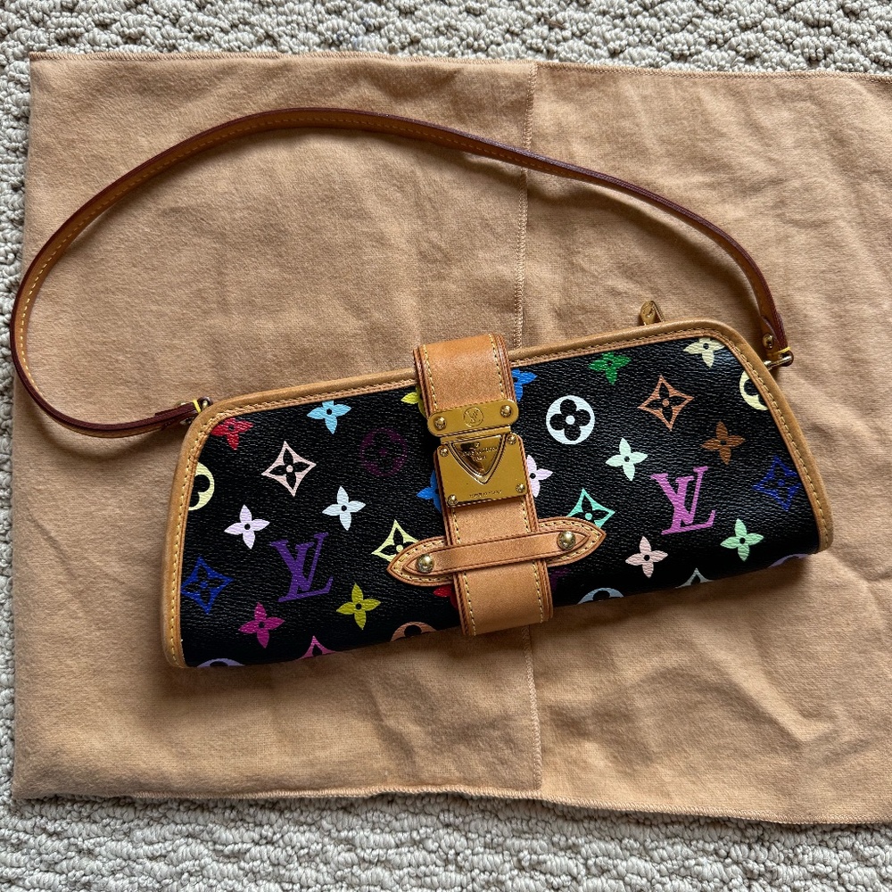 Louis Vuitton Monogram Multicolor Shirley Black